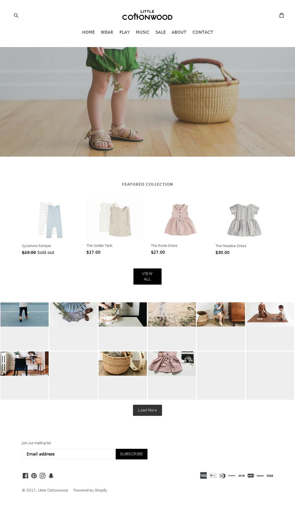 littlecottonwood.co shopify website screenshot