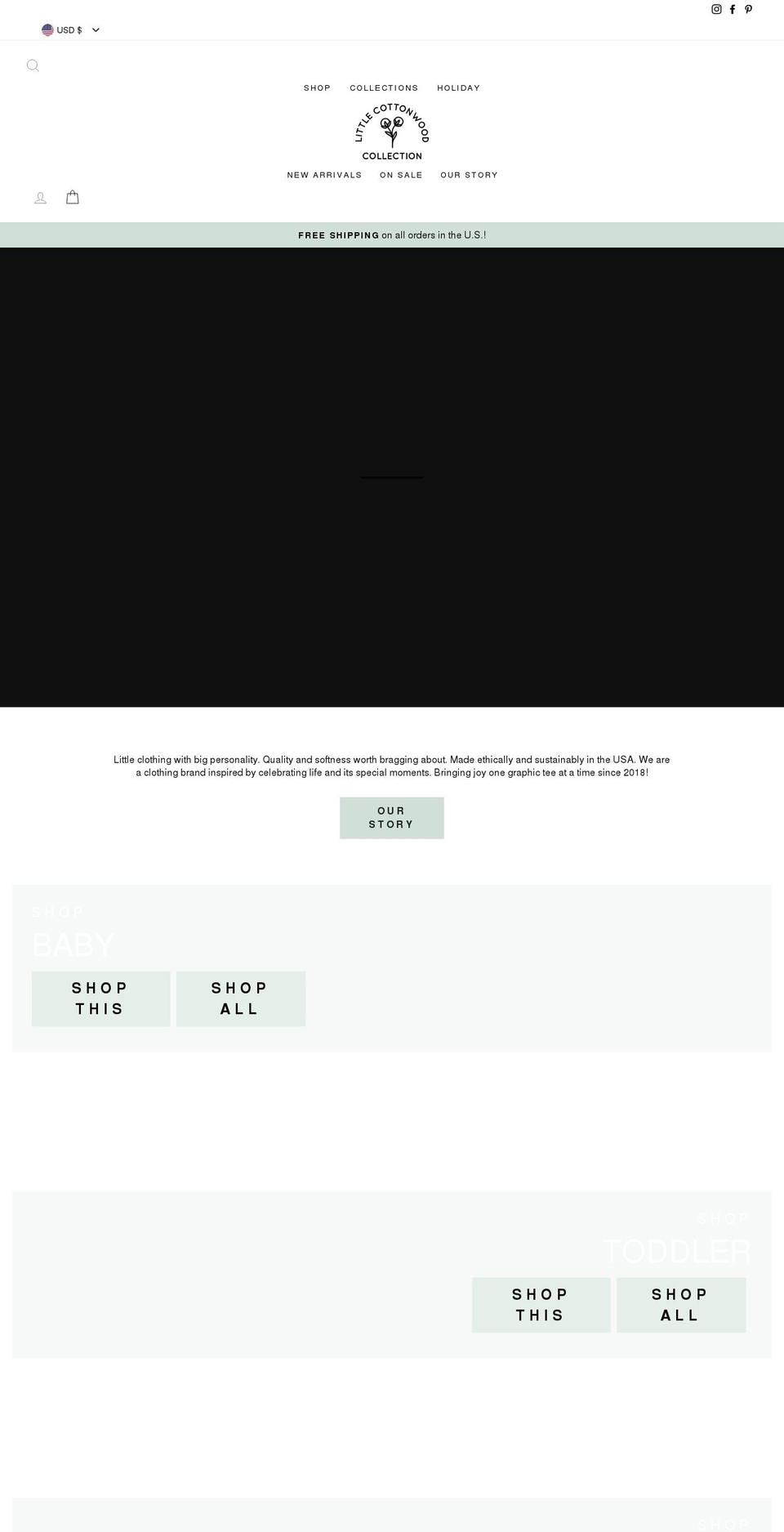 littlecottonwoodcollection.com shopify website screenshot