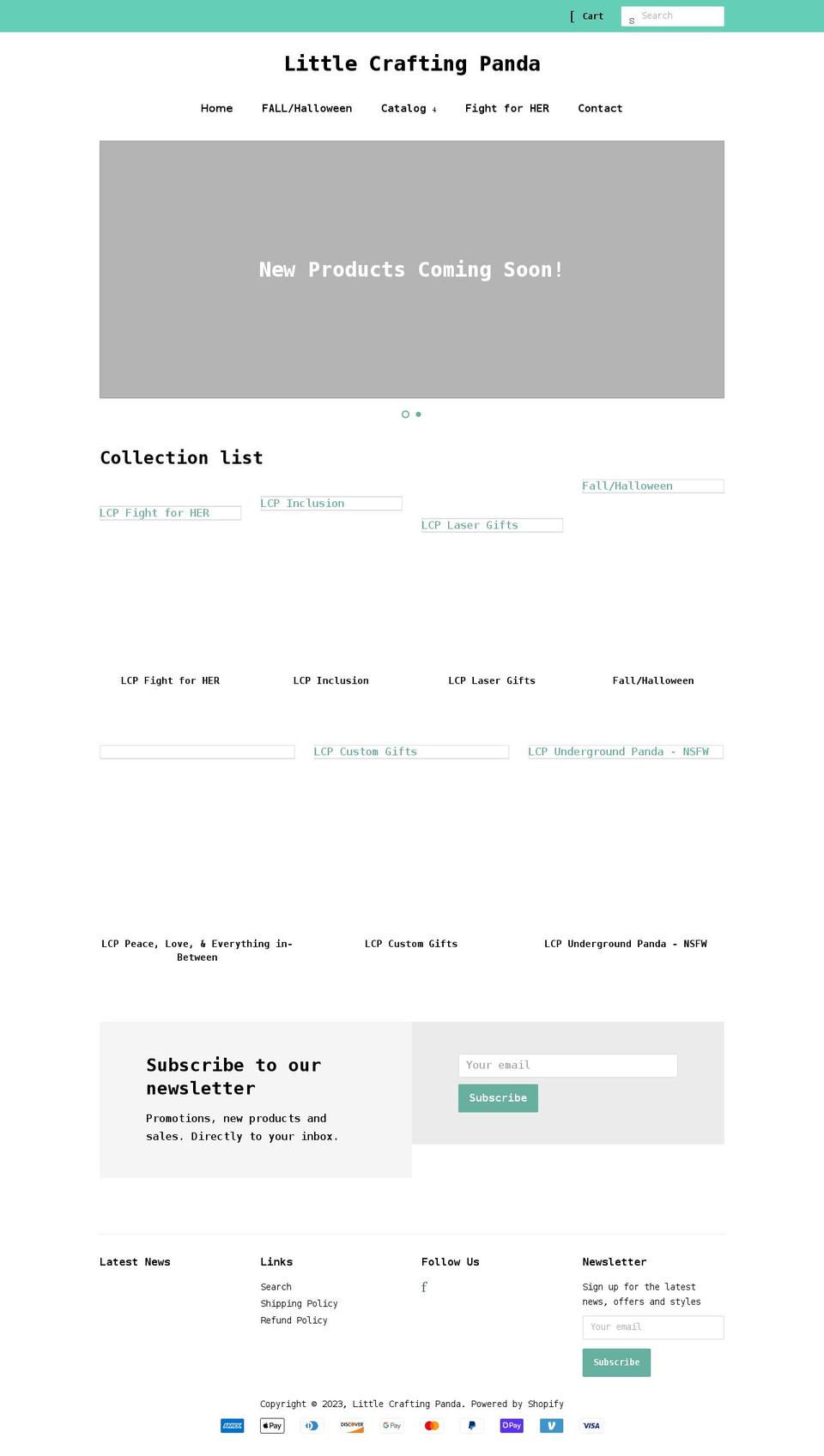littlecraftingpanda.com shopify website screenshot