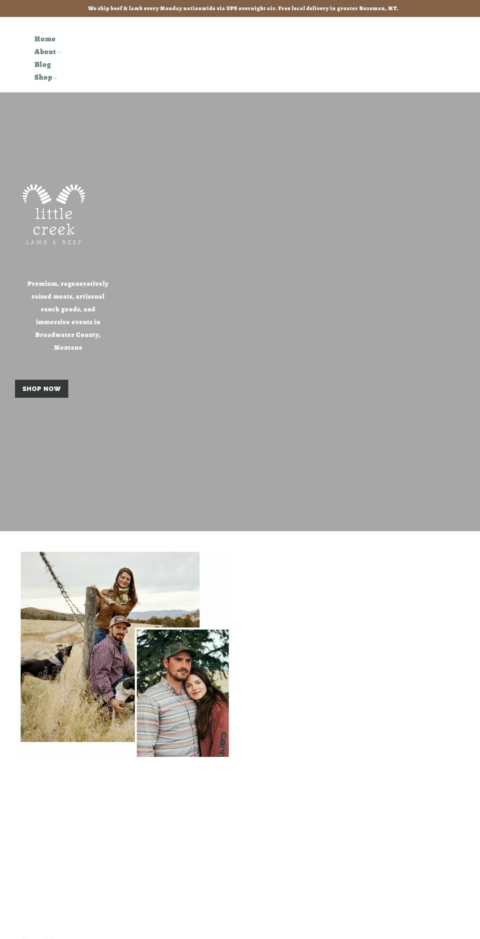 littlecreekmontana.shop shopify website screenshot