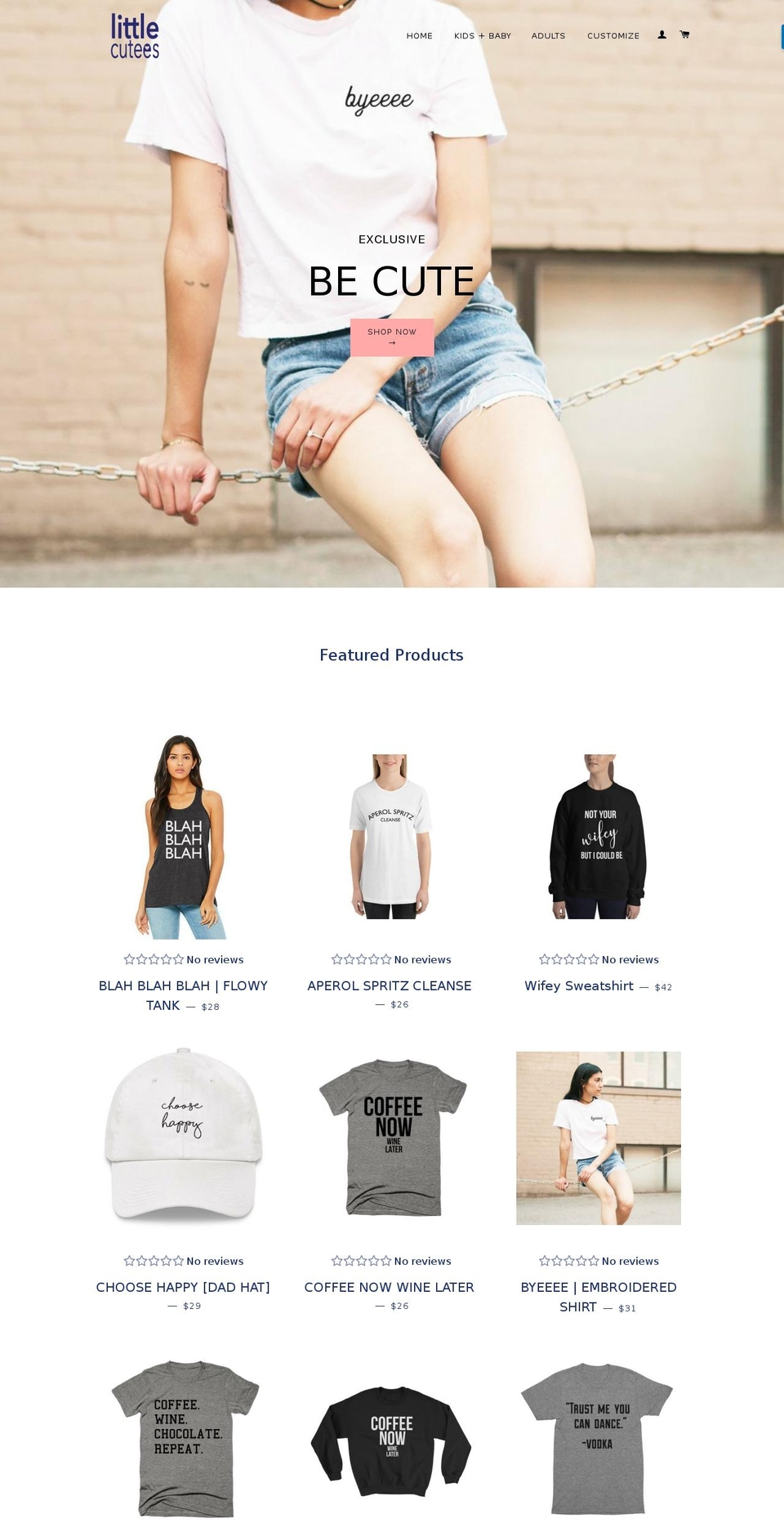 littlecutees.com shopify website screenshot