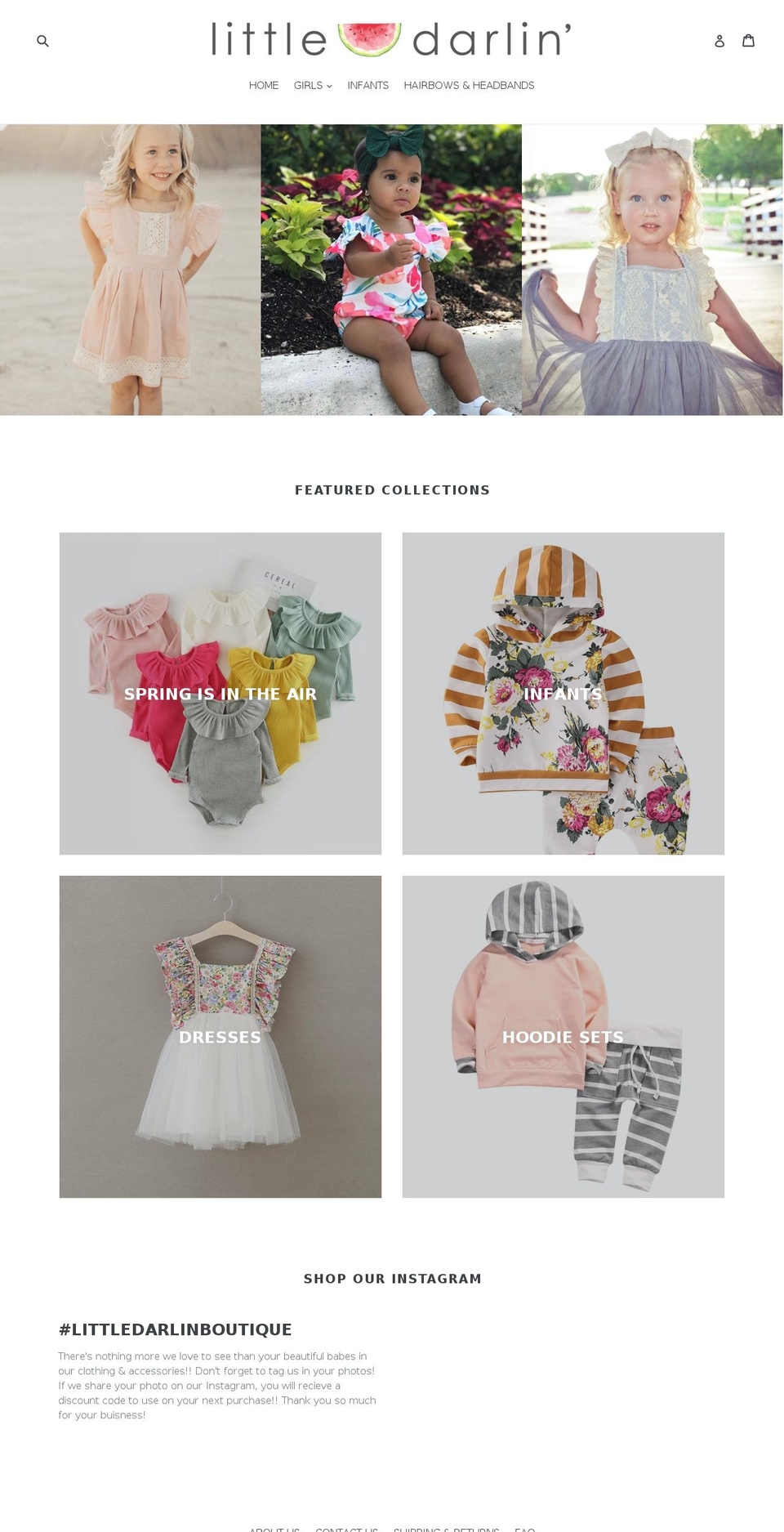 littledarlinboutique.com — Shopify storefront screenshot