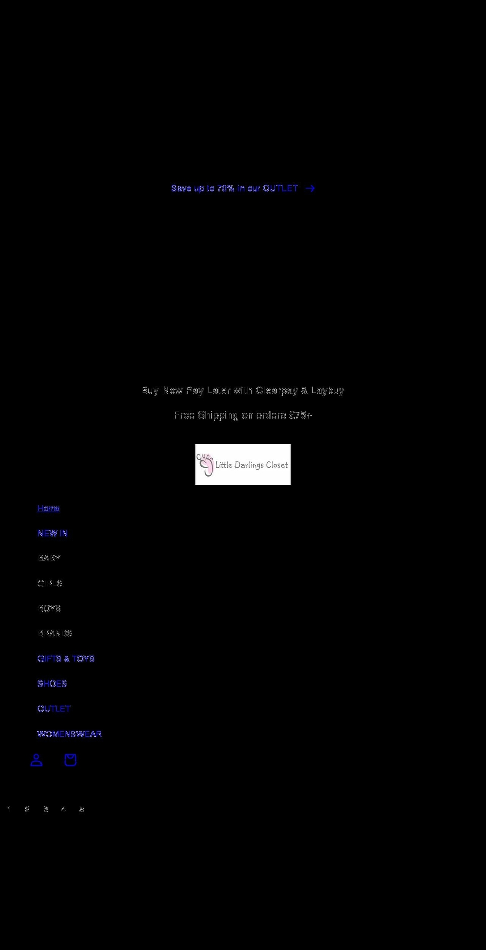 littledarlingscloset.co.uk shopify website screenshot