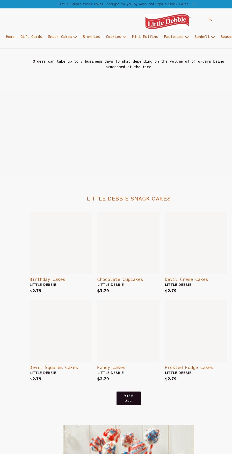 littledebbiesnackcakes.com shopify website screenshot