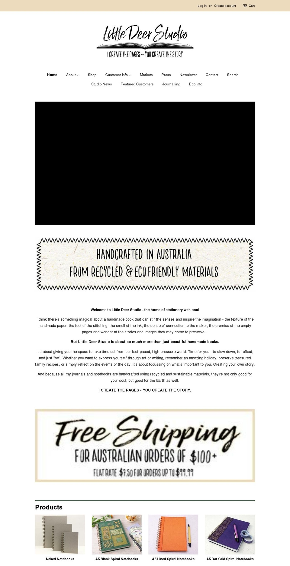 littledeerstudio.com.au shopify website screenshot