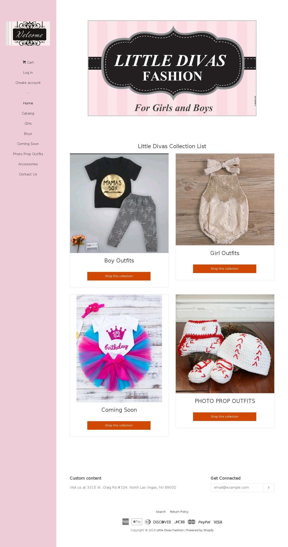 littledivasfashion.com — Shopify storefront screenshot