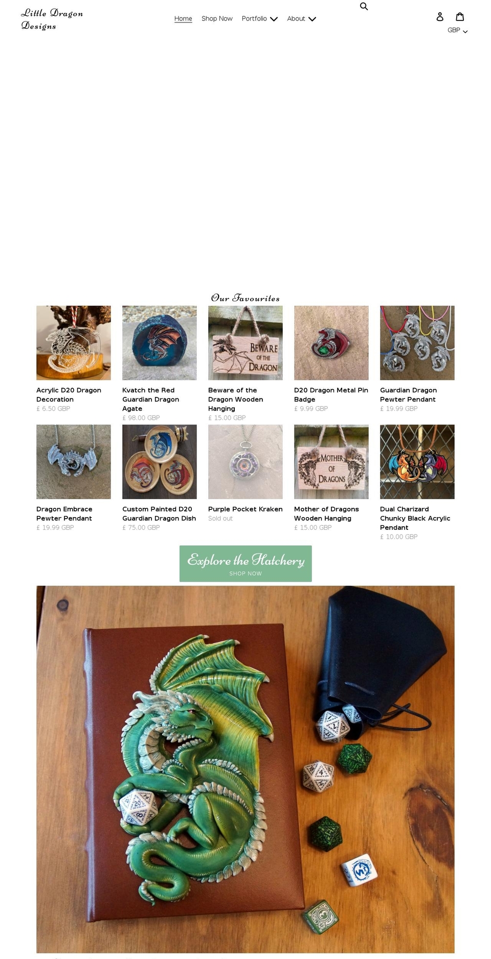 littledragondesigns.com shopify website screenshot