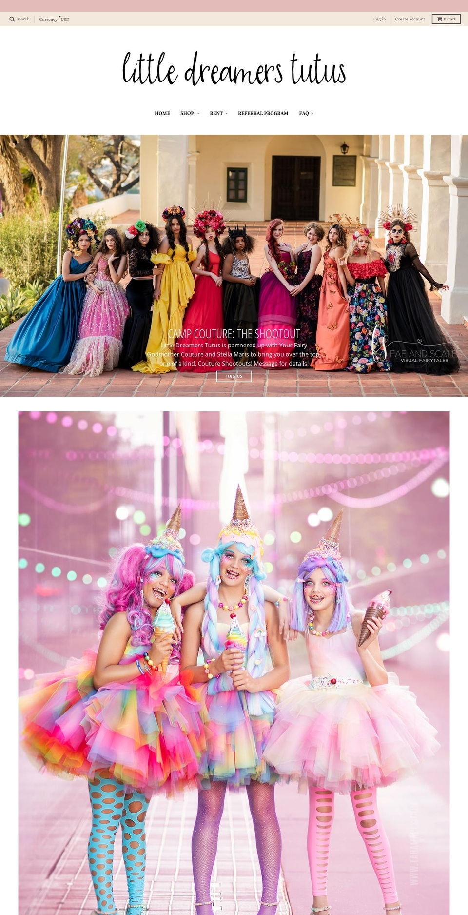 littledreamerscouture.com shopify website screenshot