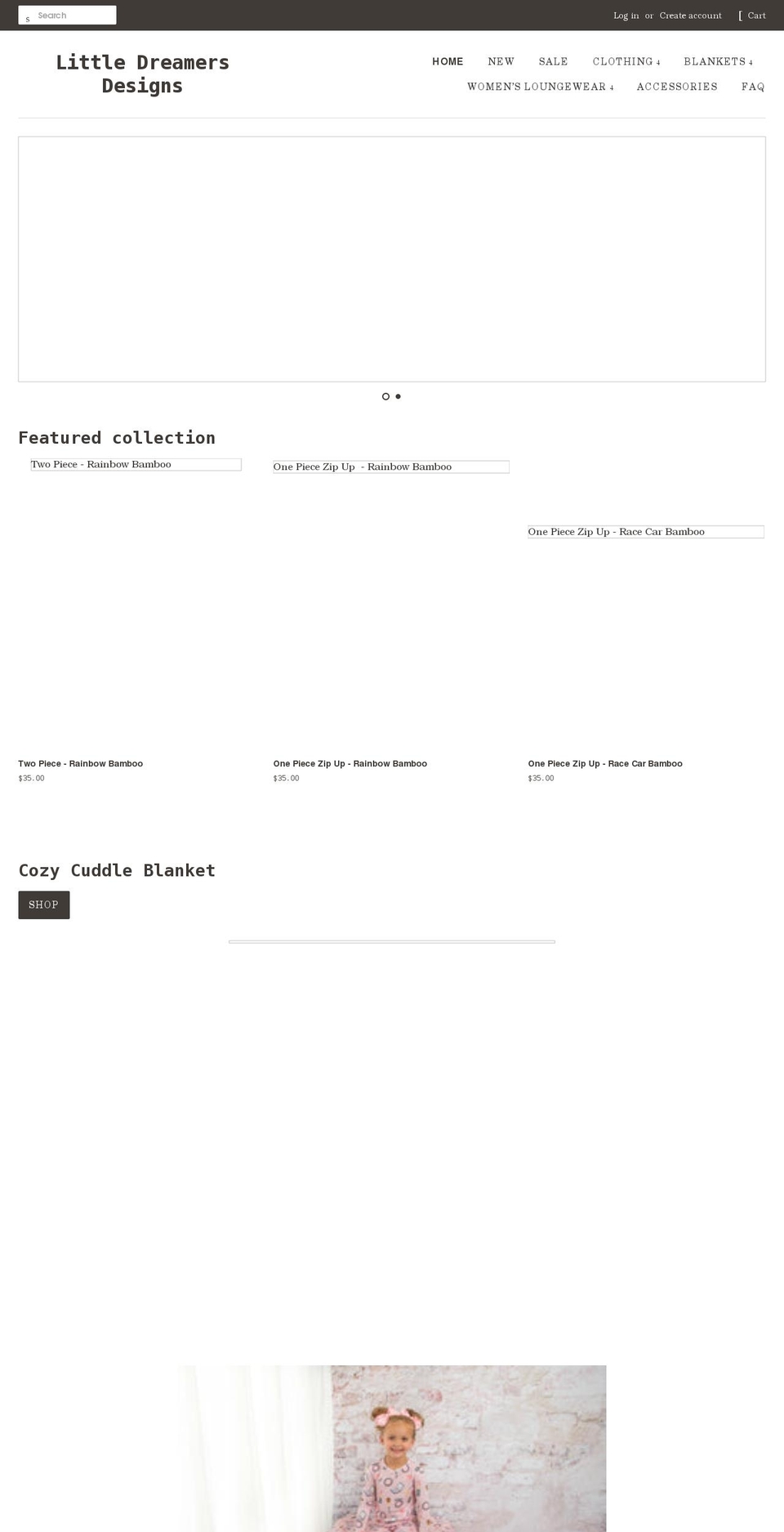 littledreamersdesigns.com shopify website screenshot