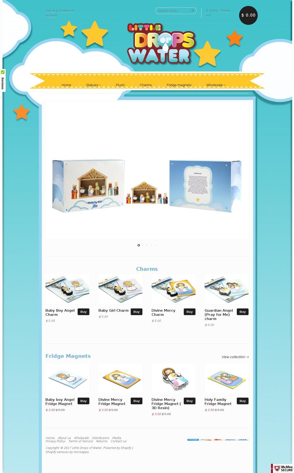 littledropsofwater.com shopify website screenshot