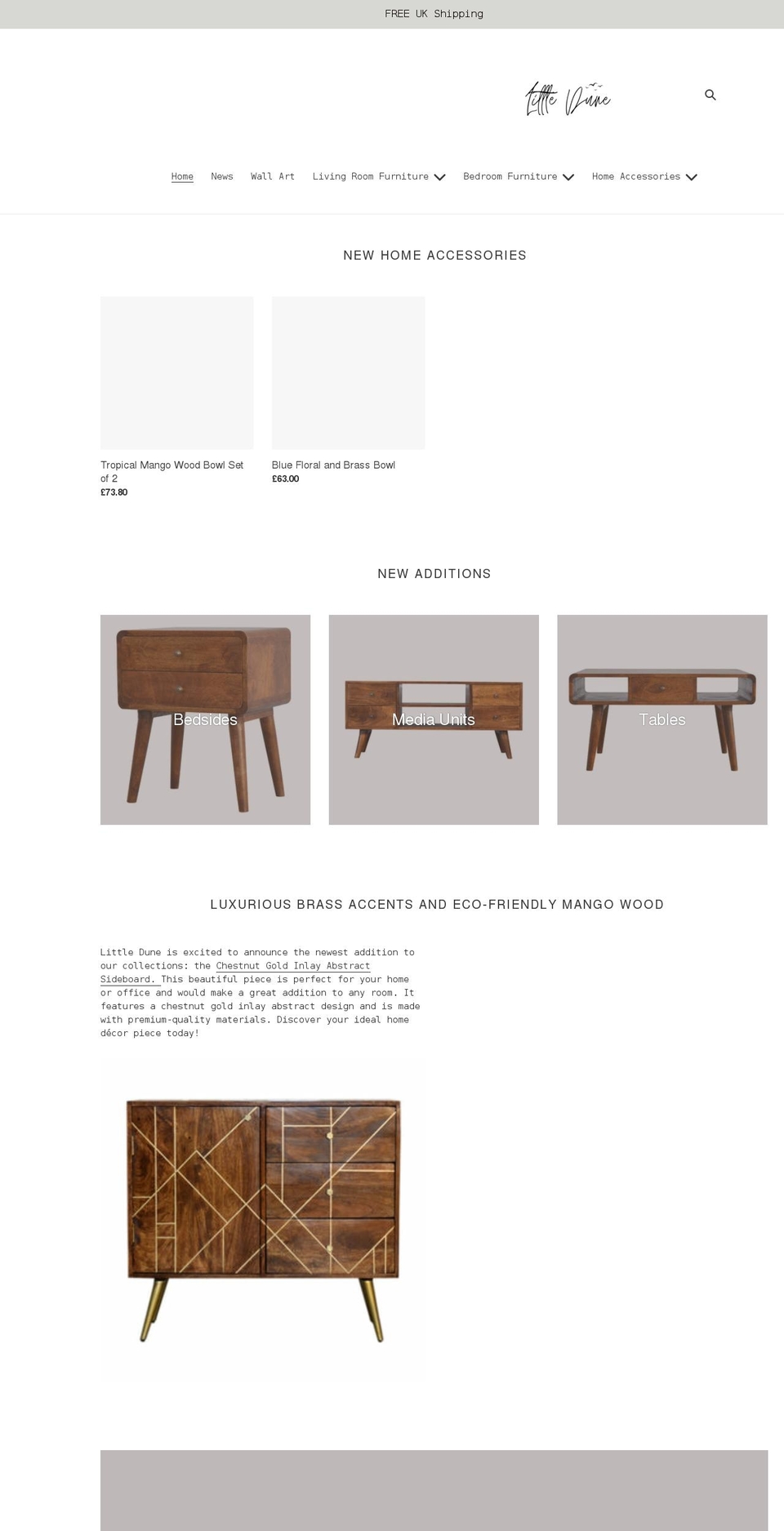 littledune.co.uk shopify website screenshot