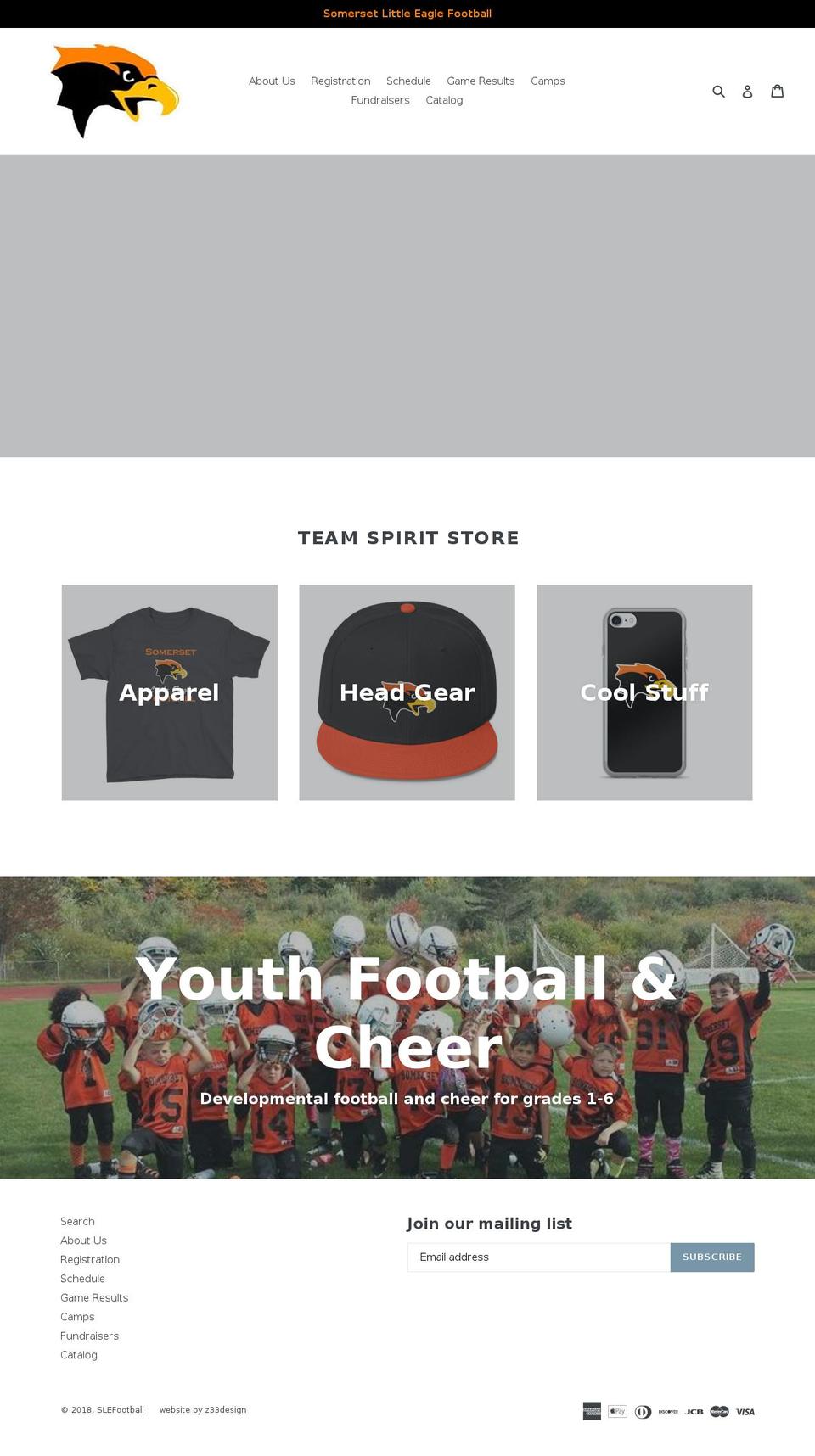 littleeaglefootball.com — Shopify storefront screenshot