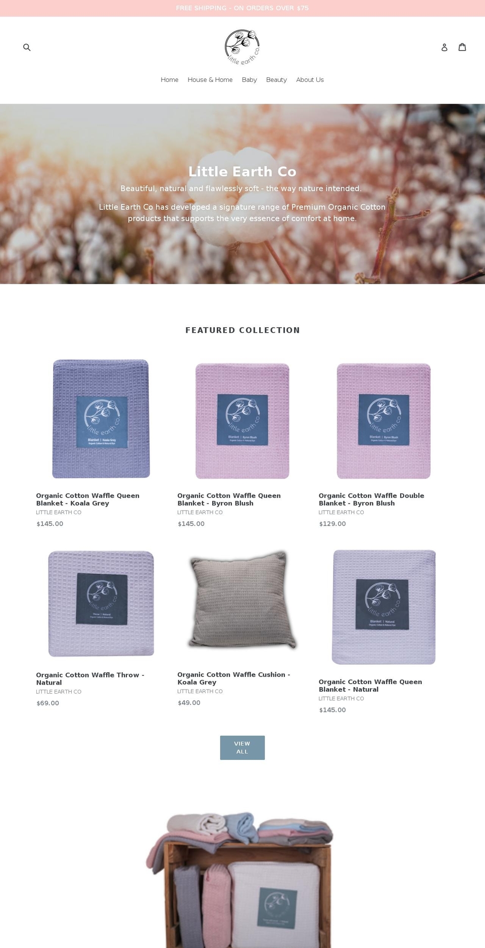 littleearthco.com — Shopify storefront screenshot