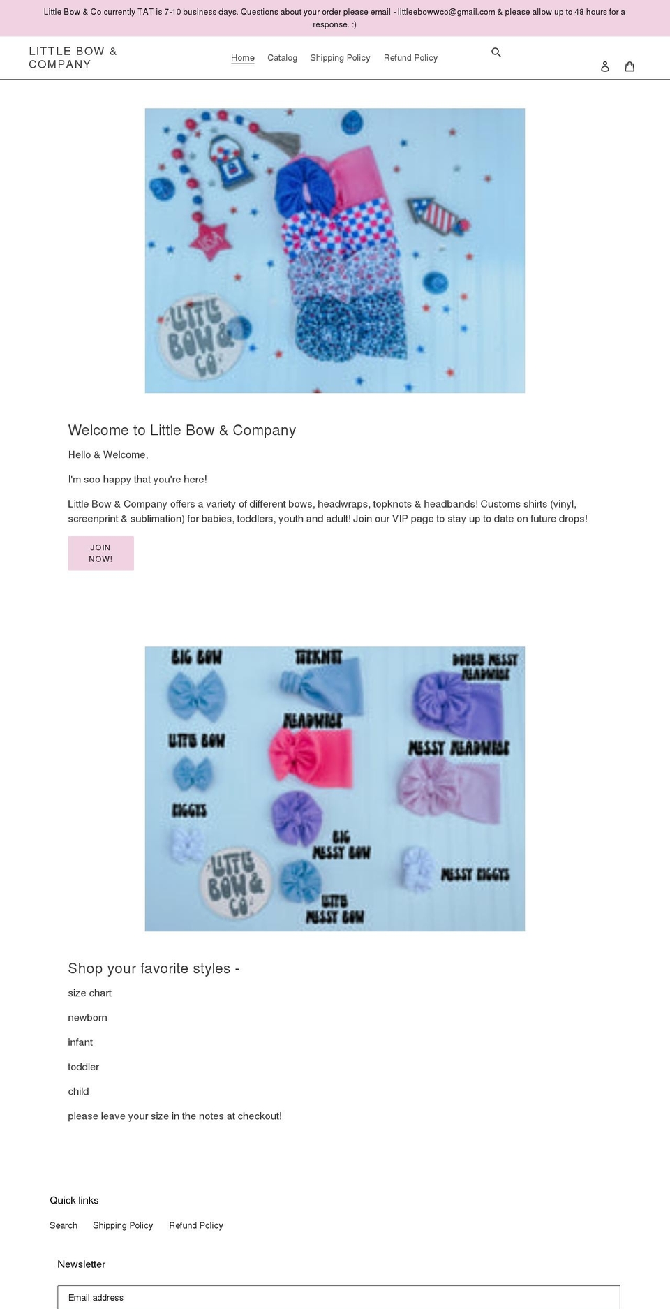 littleebowwco.com shopify website screenshot