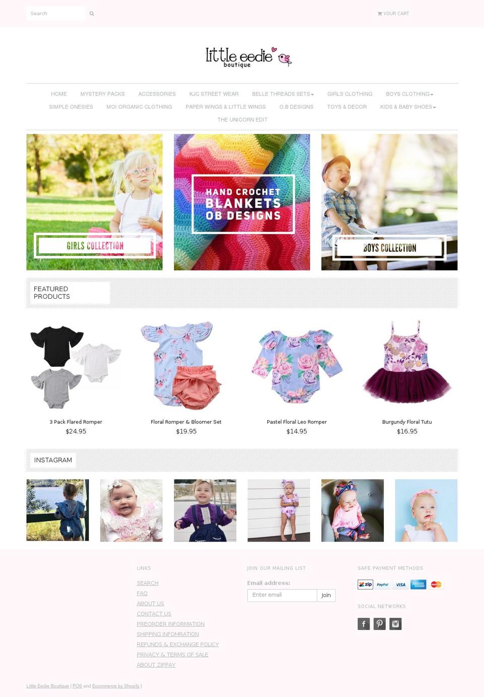 littleeedie.com.au shopify website screenshot