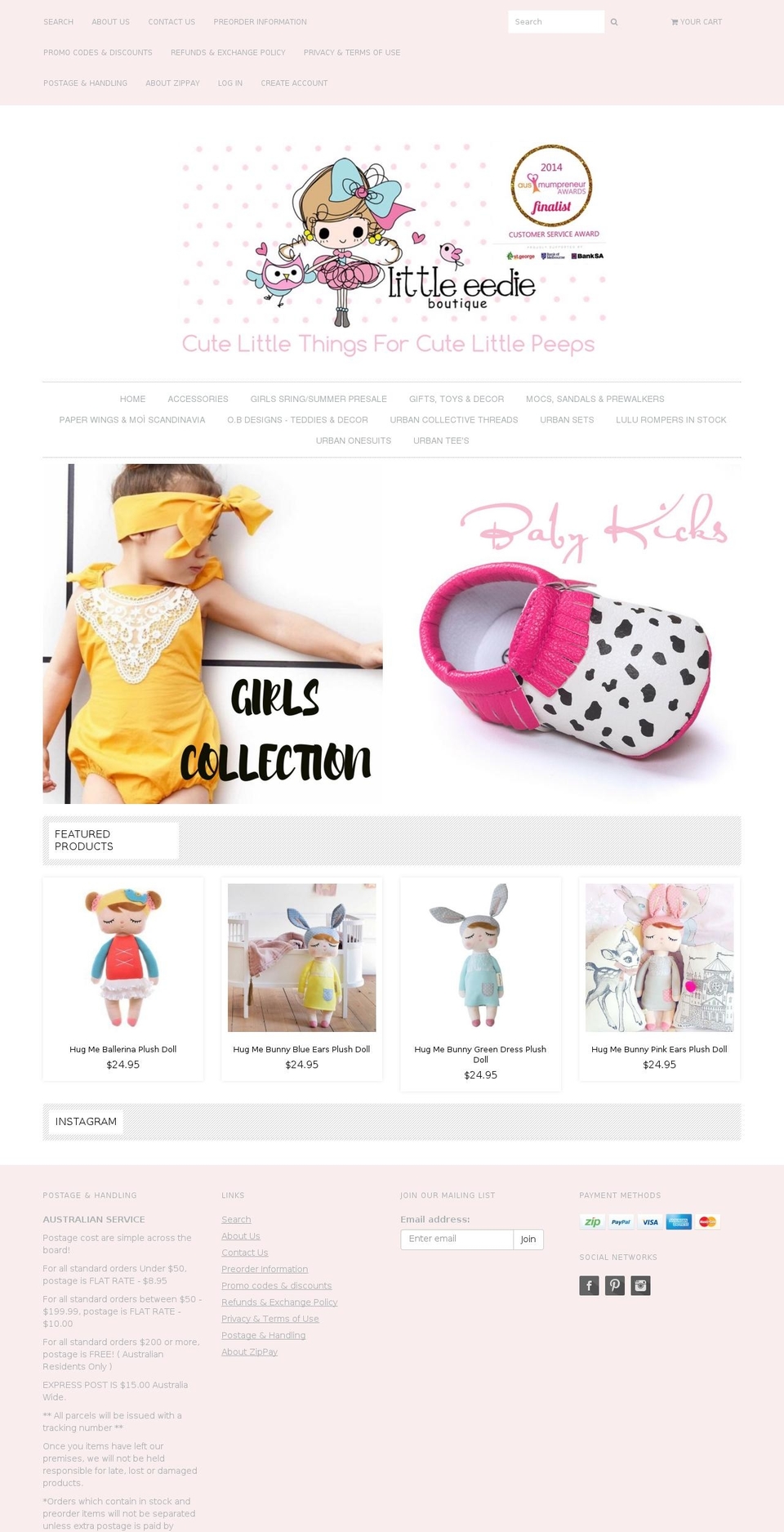 Expression Shopify theme site example littleeedie.com