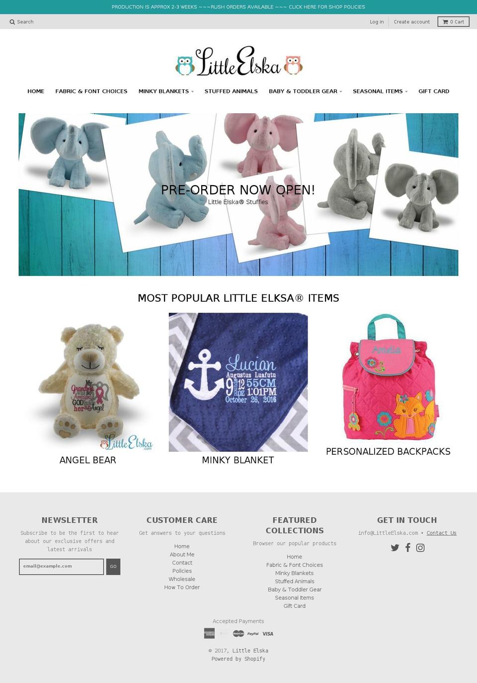 littleelska.com shopify website screenshot