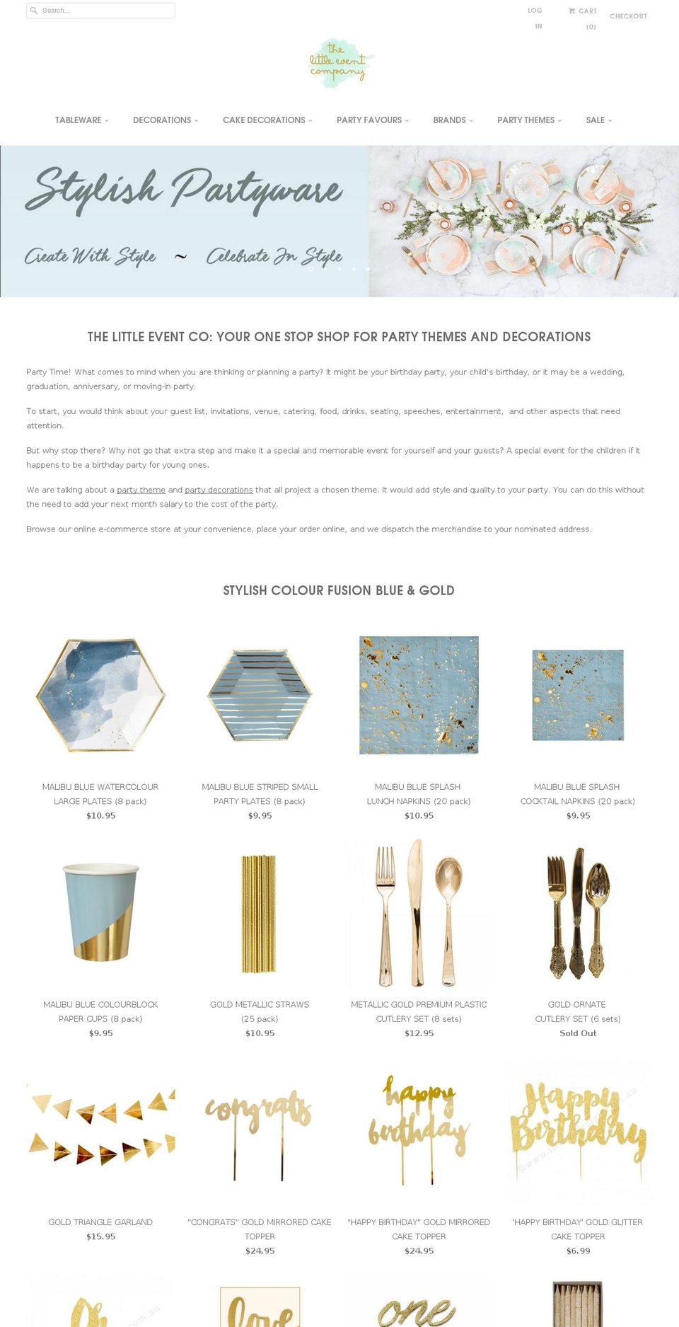littleeventco.com — Shopify storefront screenshot