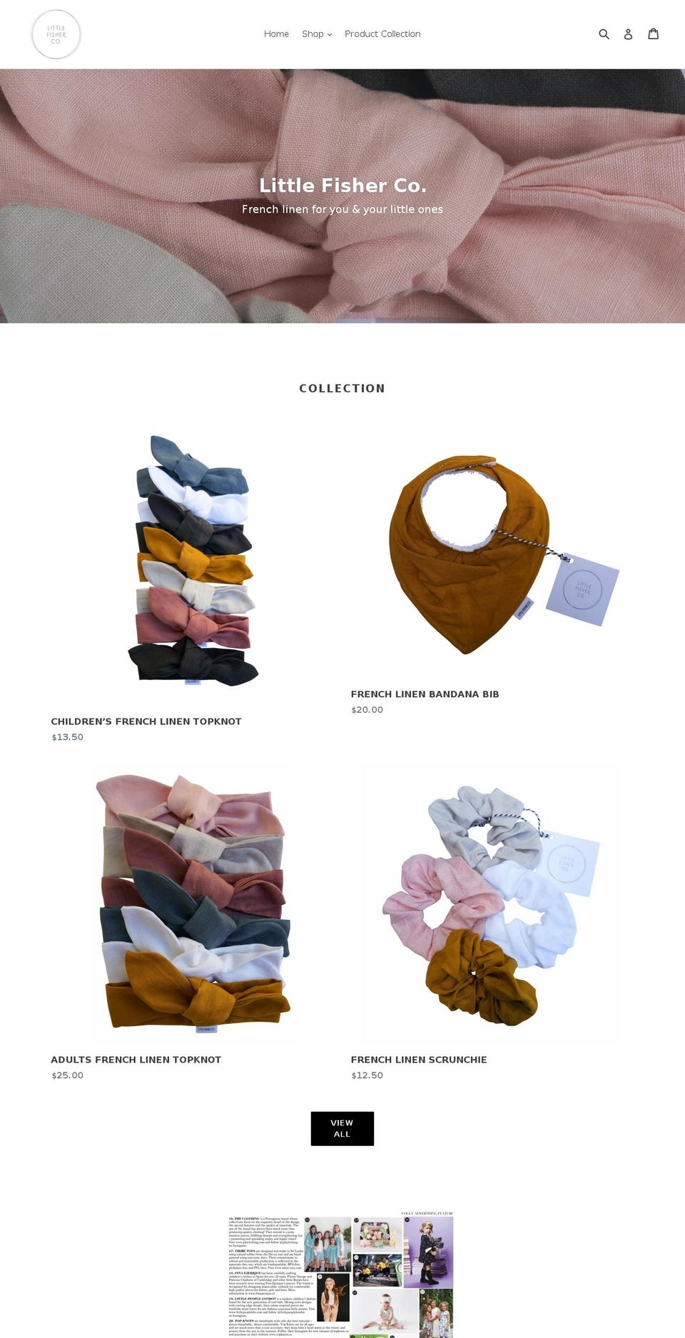 littlefisherco.com — Shopify storefront screenshot