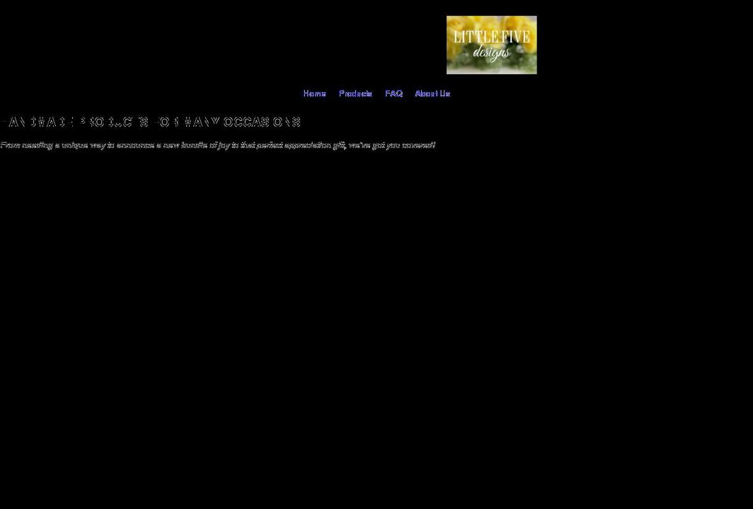 littlefivedesigns.com shopify website screenshot