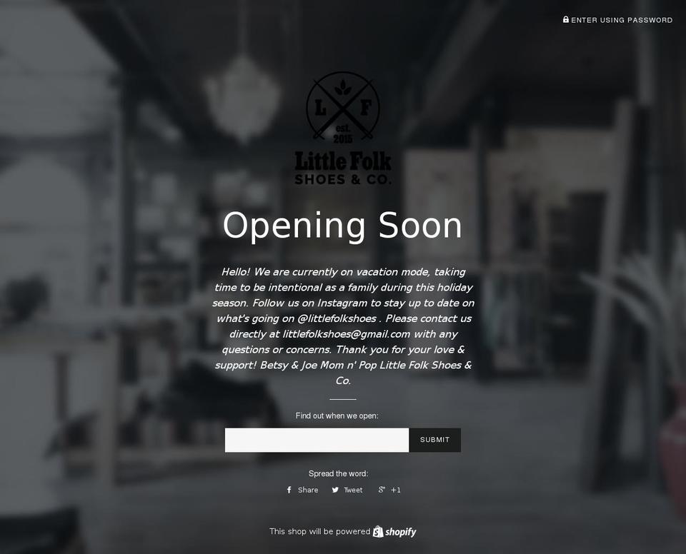 littlefolkshoes.com shopify website screenshot