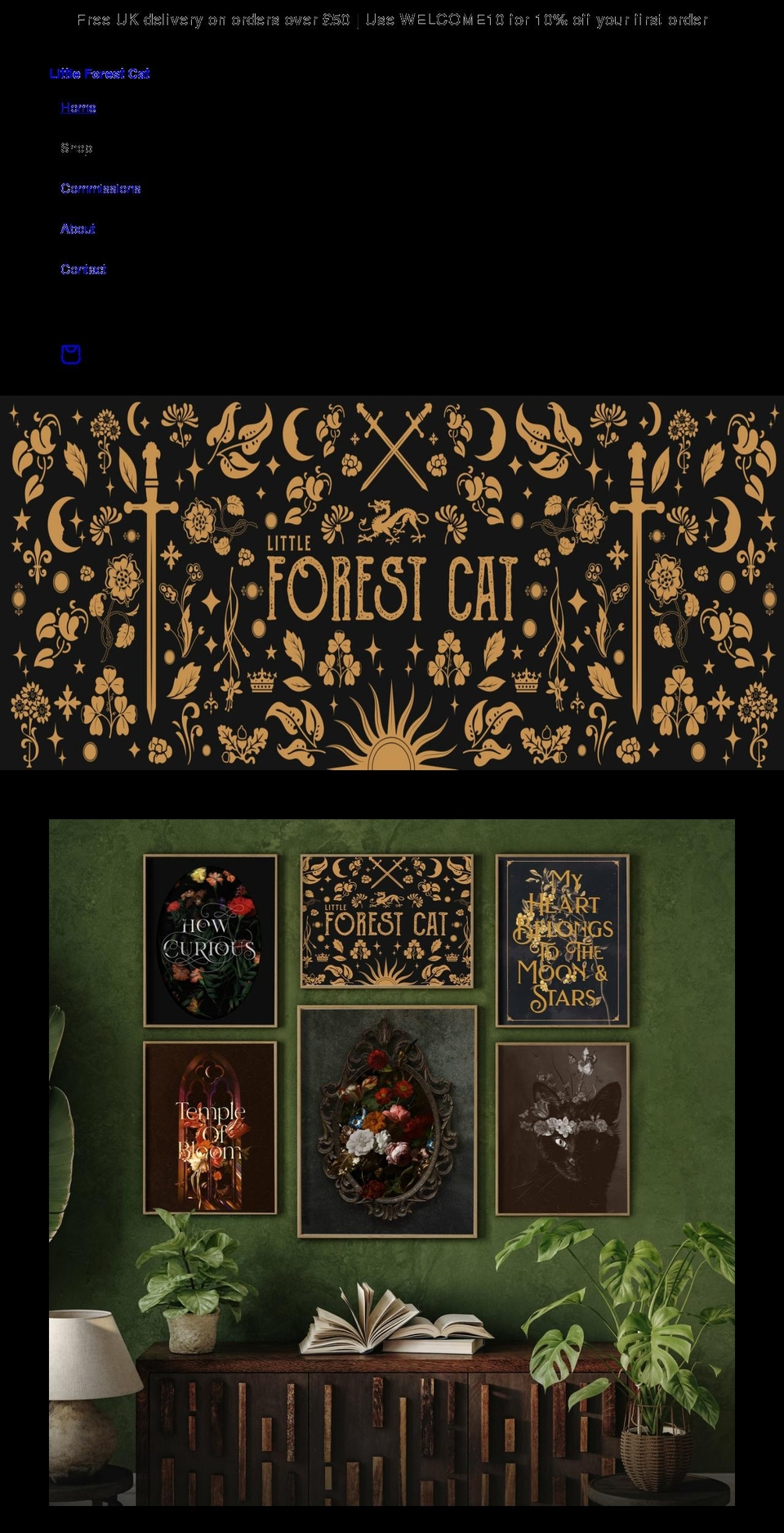 littleforestcat.co.uk shopify website screenshot