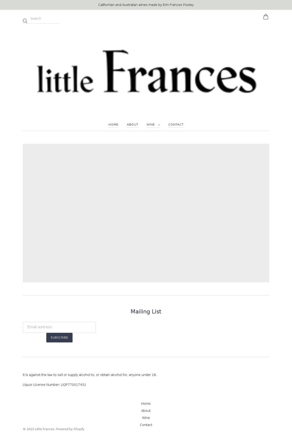 littlefrances.com.au shopify website screenshot