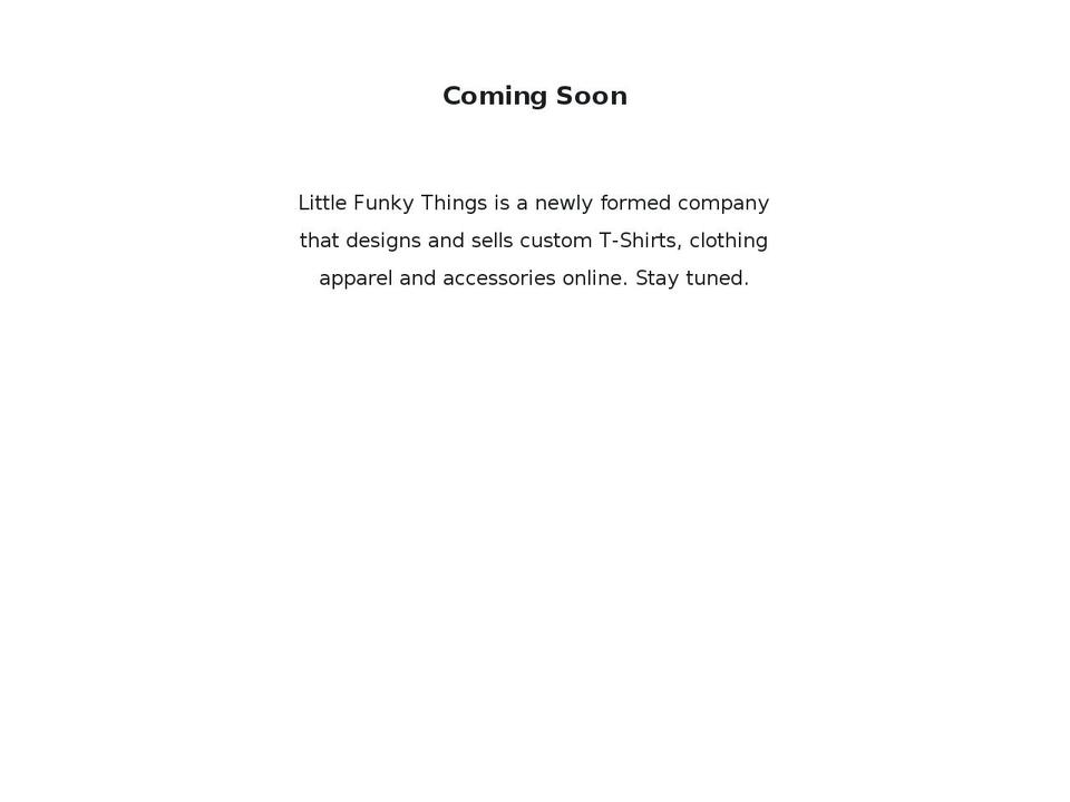littlefunkythings.com — Shopify storefront screenshot