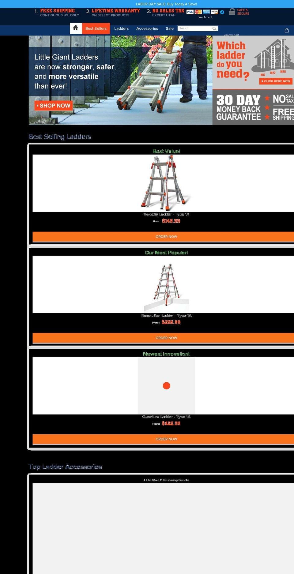 littlegianteladders.com — Shopify storefront screenshot
