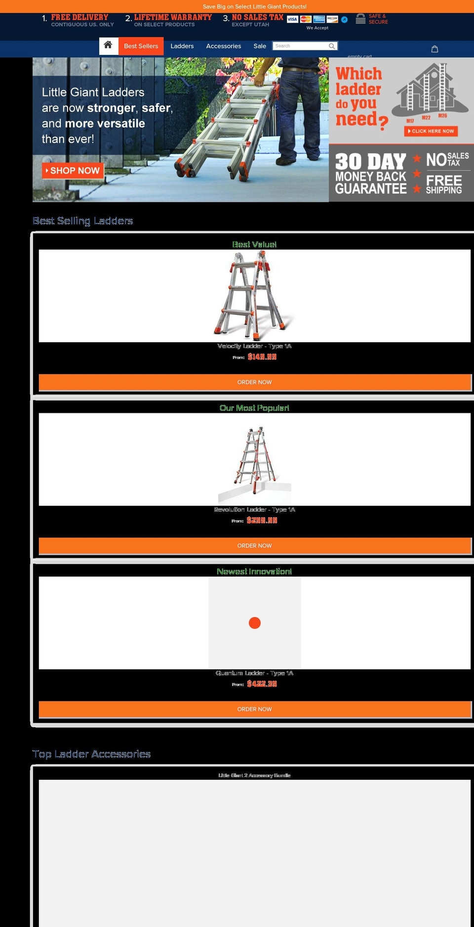 littlegiantladdercoupon.com — Shopify storefront screenshot