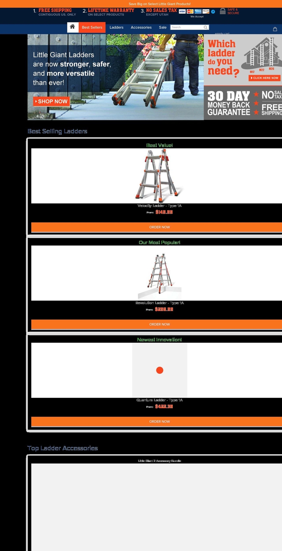littlegiantladdertype1a.com shopify website screenshot