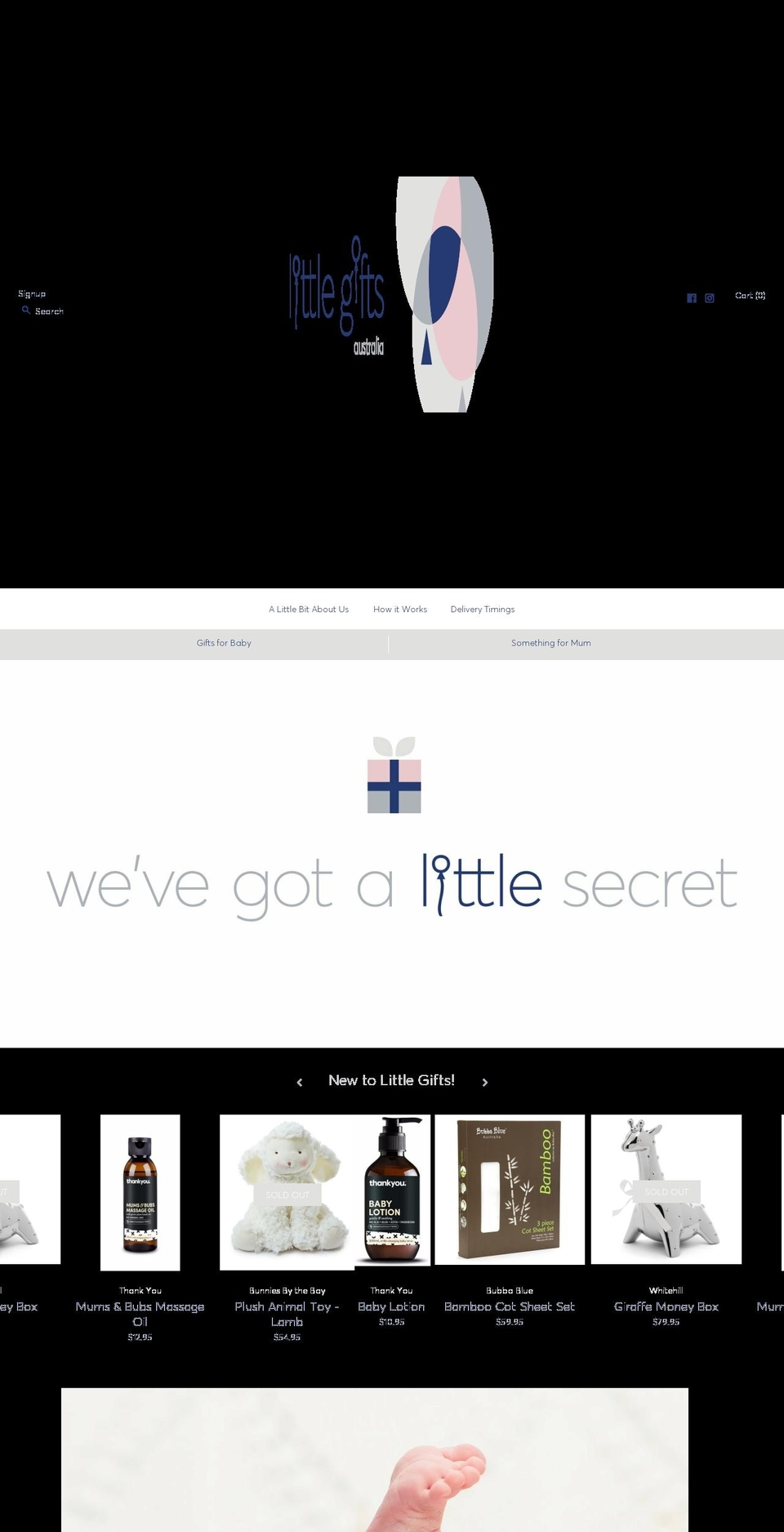 littlegiftsaustralia.com shopify website screenshot