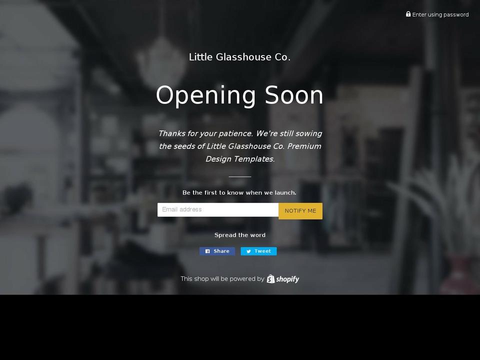 littleglasshouseco.com — Shopify storefront screenshot