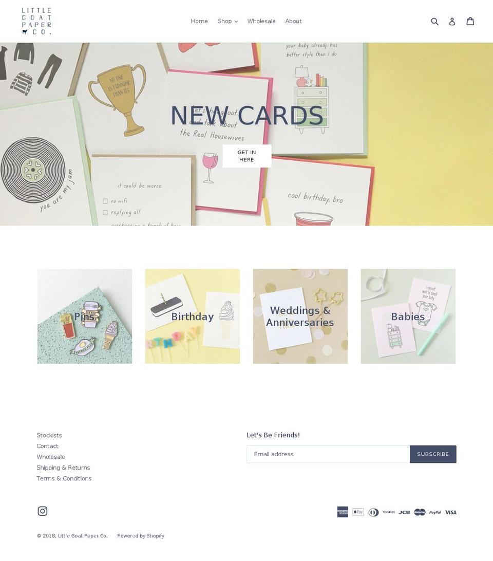 littlegoatpaperco.com — Shopify storefront screenshot