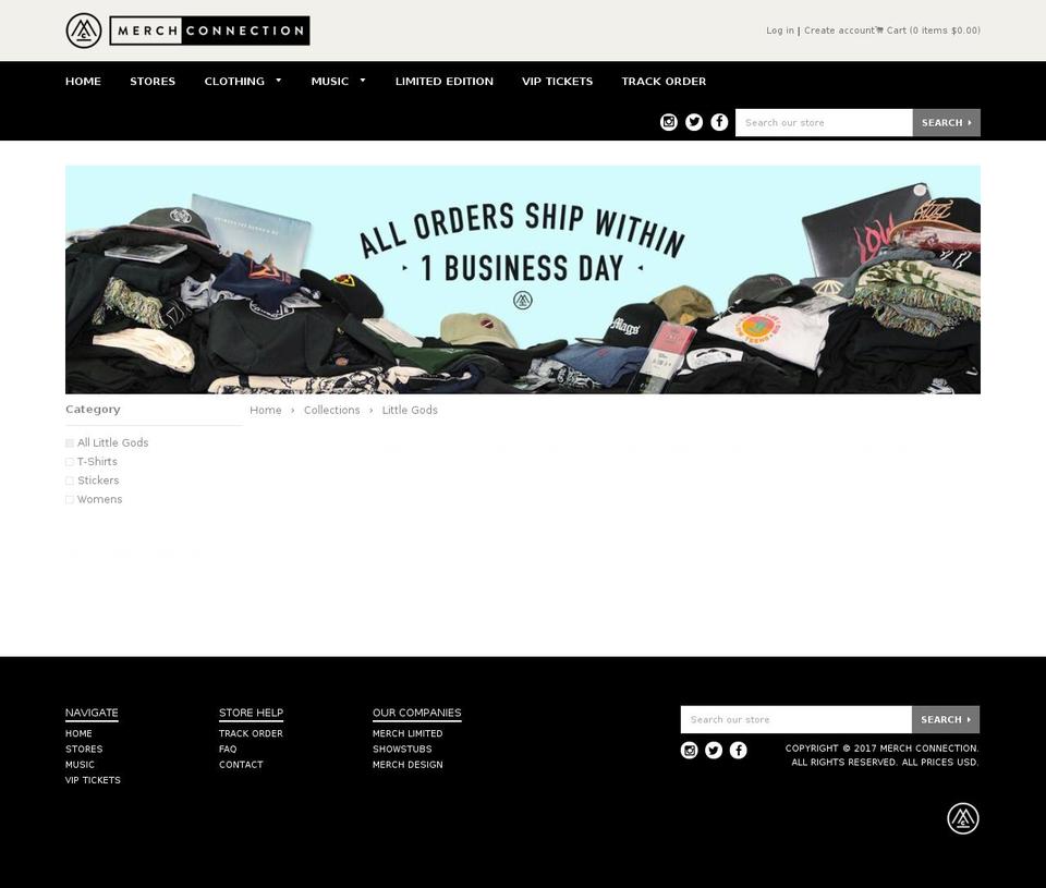 merchconnectioninc Shopify theme site example littlegodsarecool.com