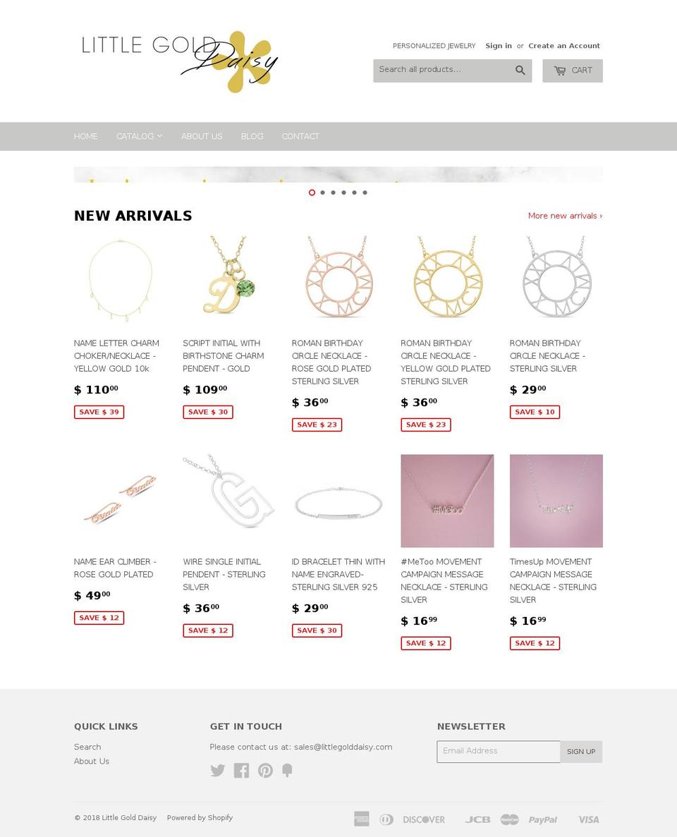 littlegolddaisy.com shopify website screenshot