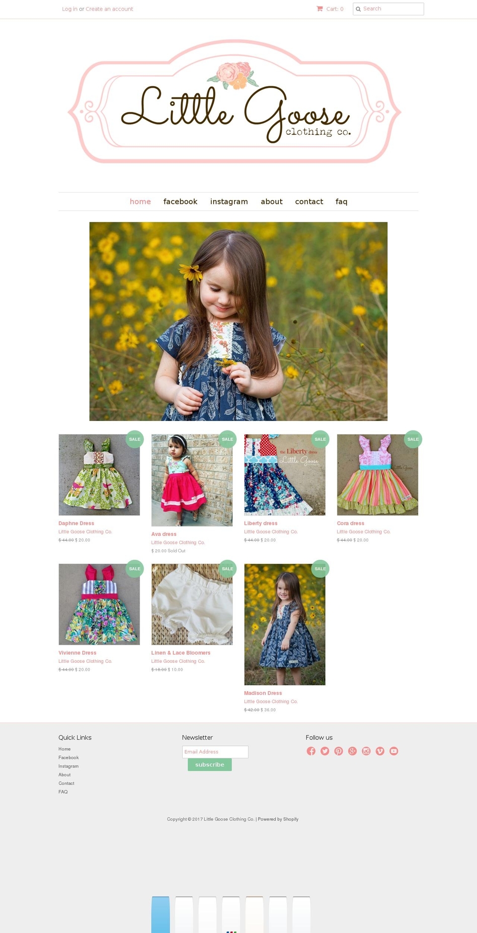 littlegooseclothing.com shopify website screenshot