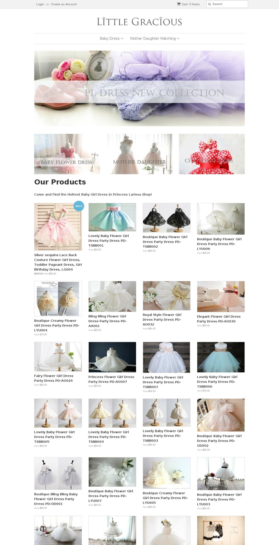 littlegracious.com — Shopify storefront screenshot