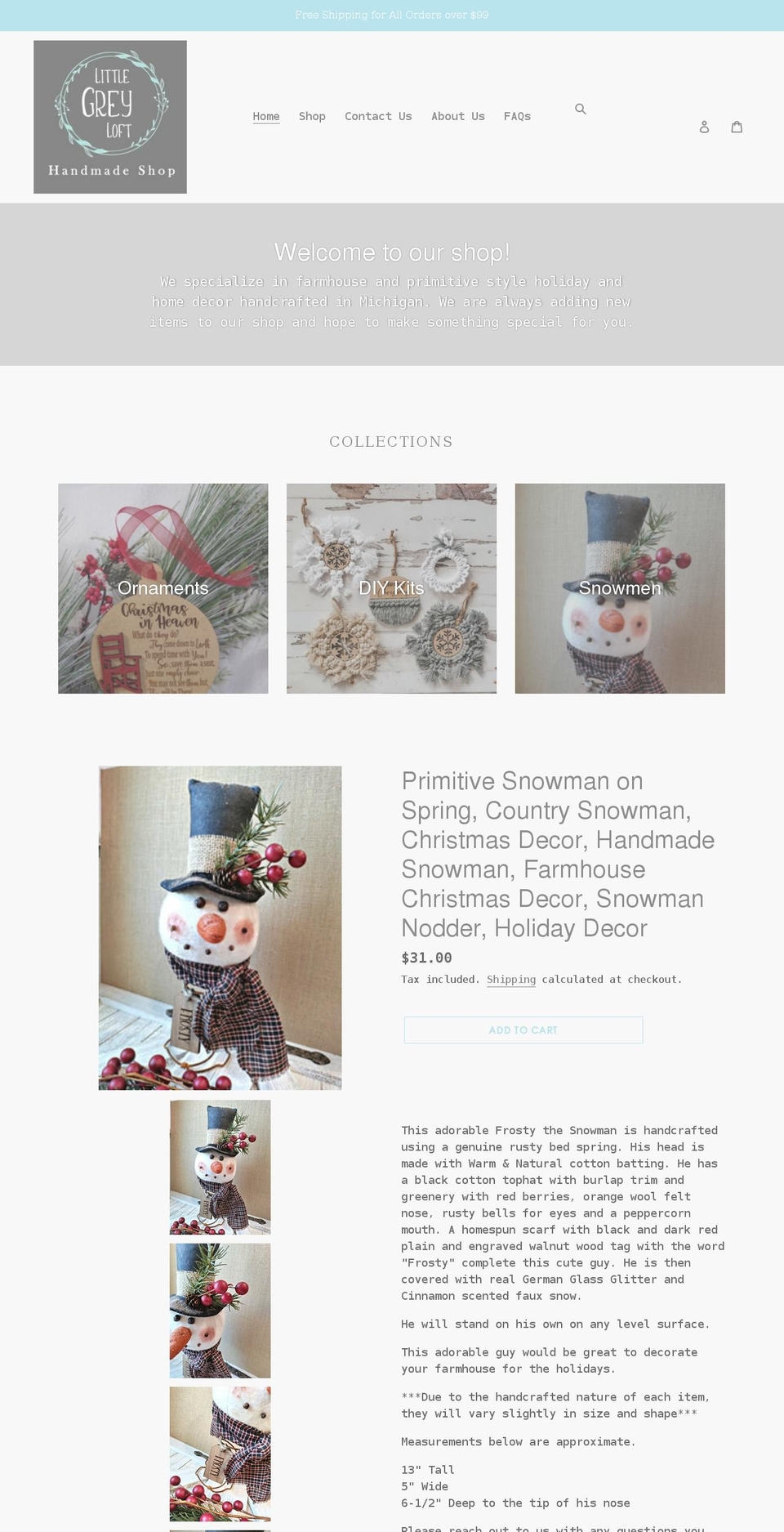 littlegreyloft.com shopify website screenshot