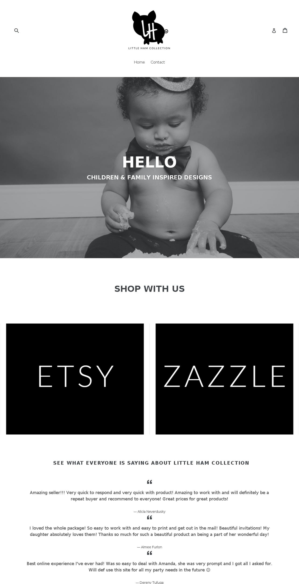littlehamcollection.com shopify website screenshot