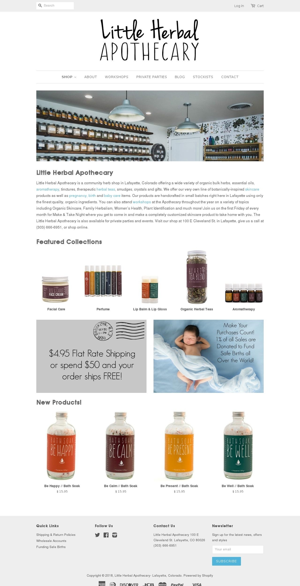 littleherbalapothecary.com — Shopify storefront screenshot