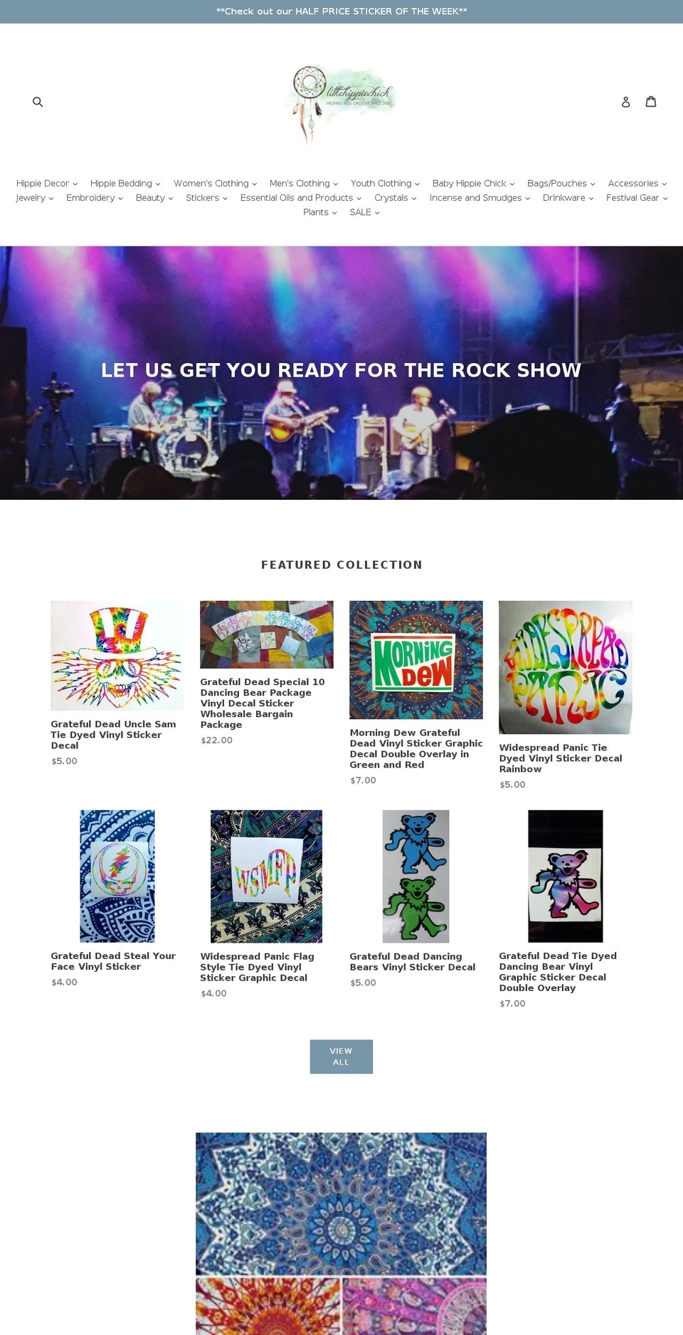 littlehippiechickstore.com — Shopify storefront screenshot