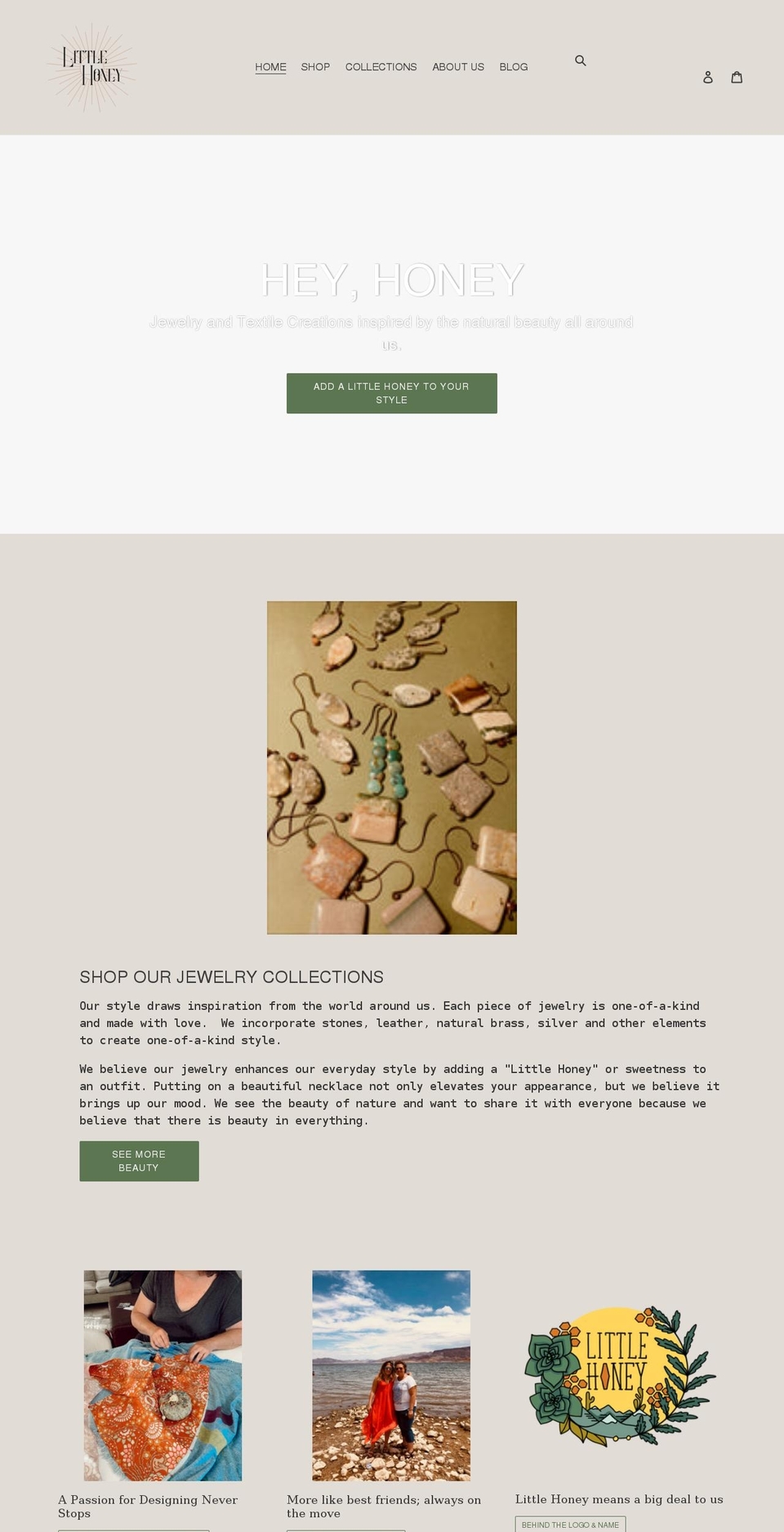 littlehoneyalk.com shopify website screenshot