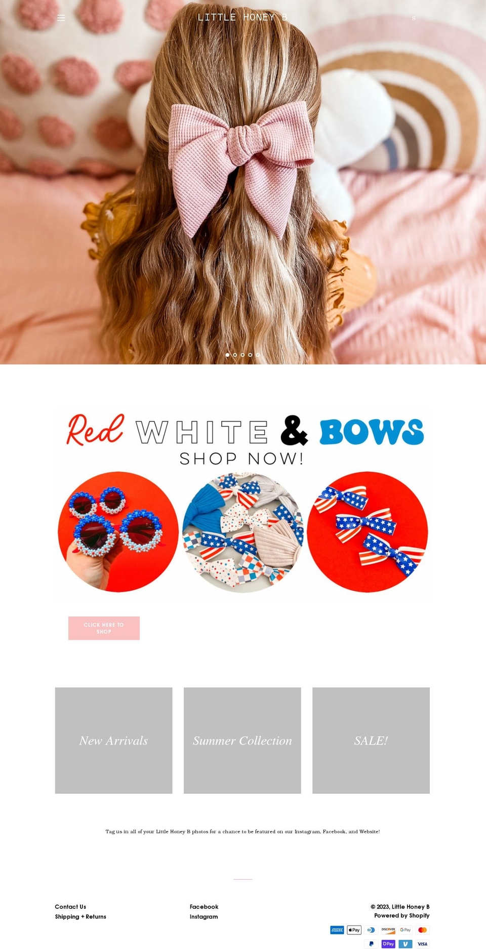 littlehoneyb.com shopify website screenshot