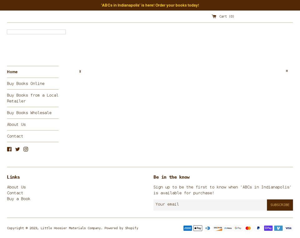 littlehoosier.com shopify website screenshot