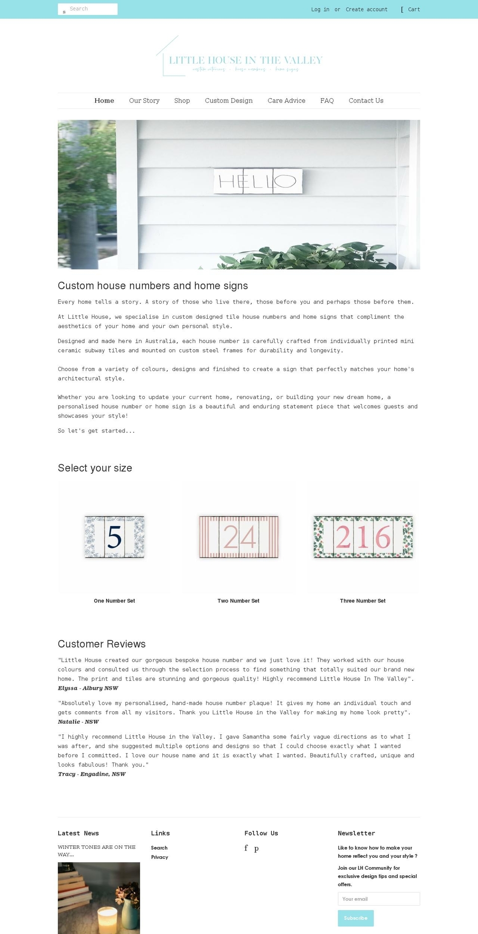 littlehouseinthevalley.com.au shopify website screenshot