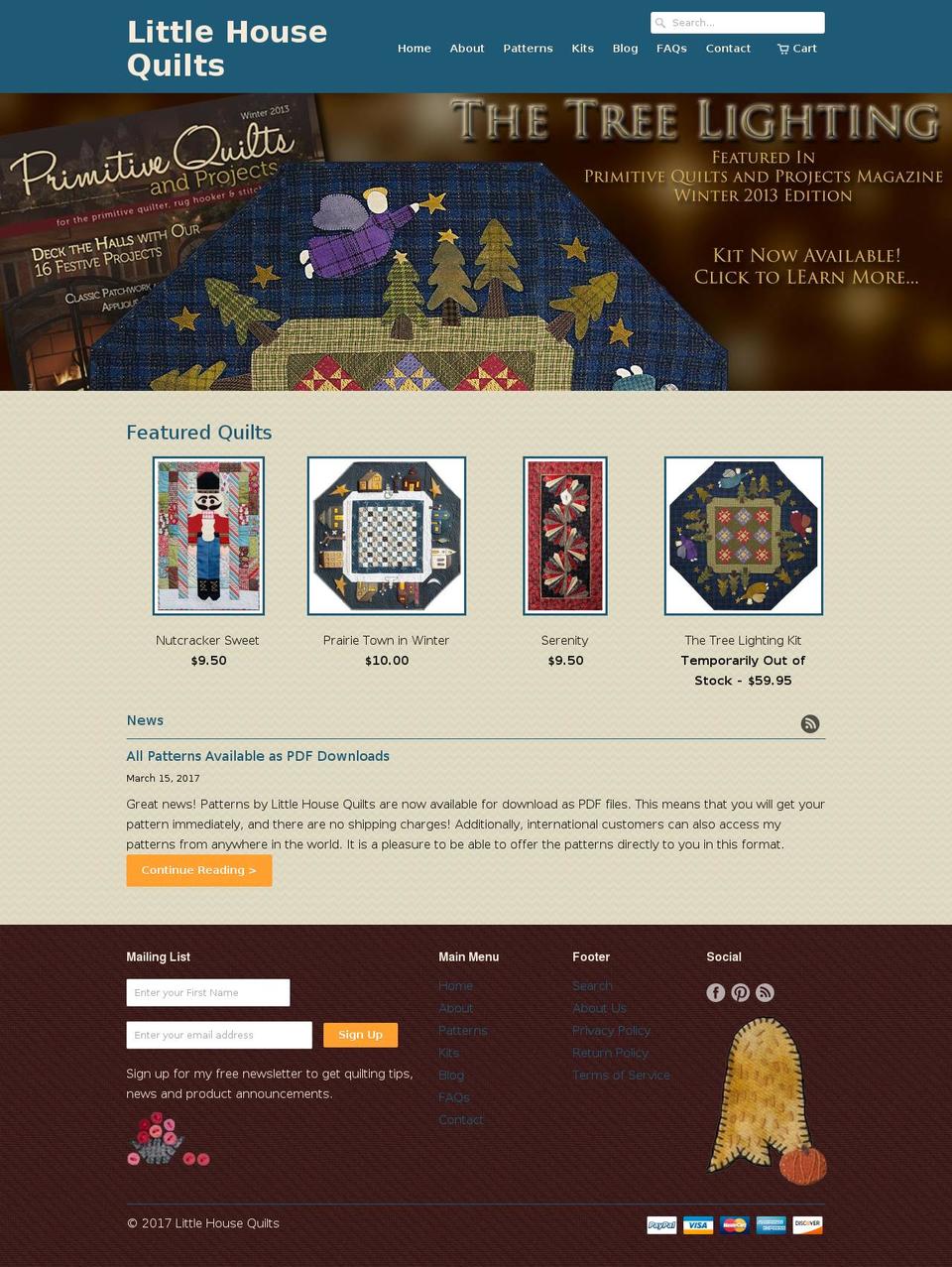 littlehousequilts.com shopify website screenshot