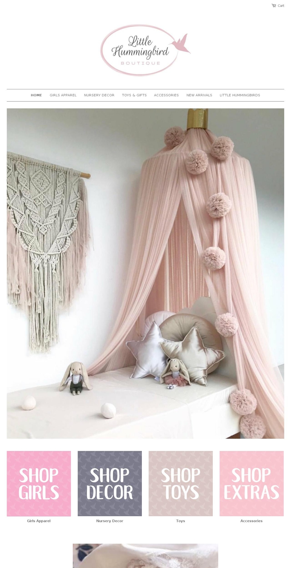 littlehummingbirdboutique.com — Shopify storefront screenshot
