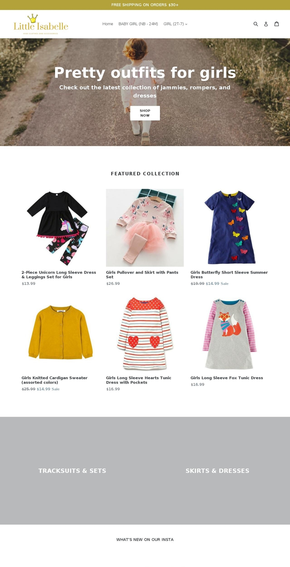 littleisabelle.com shopify website screenshot