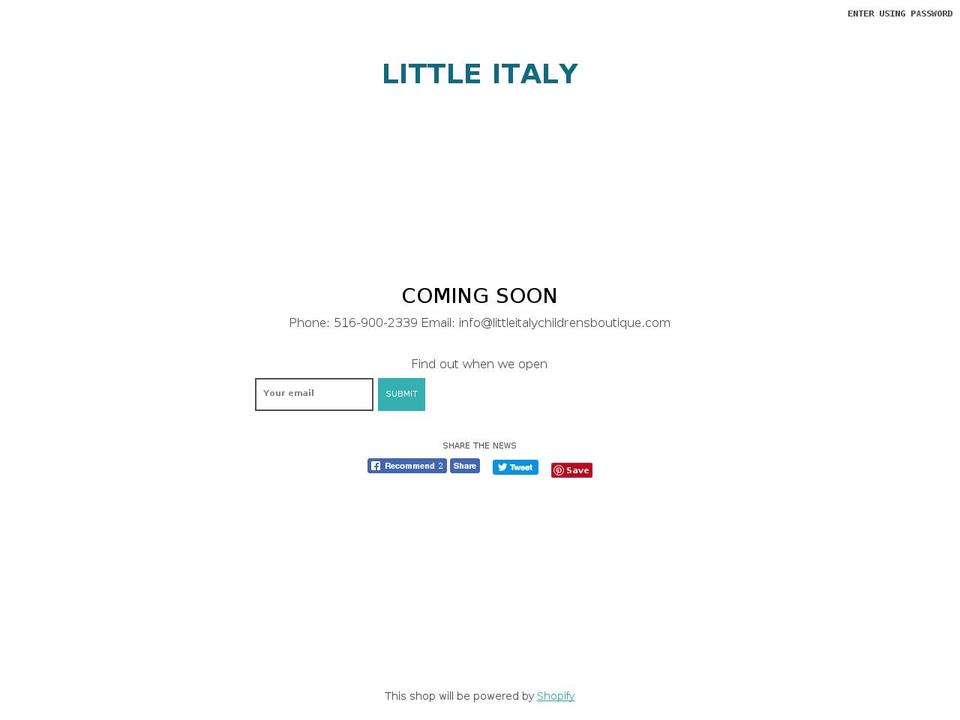 littleitalychild.com shopify website screenshot